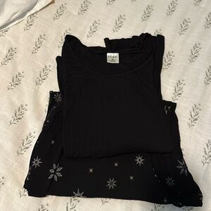 Soma pajama set XL black multi color